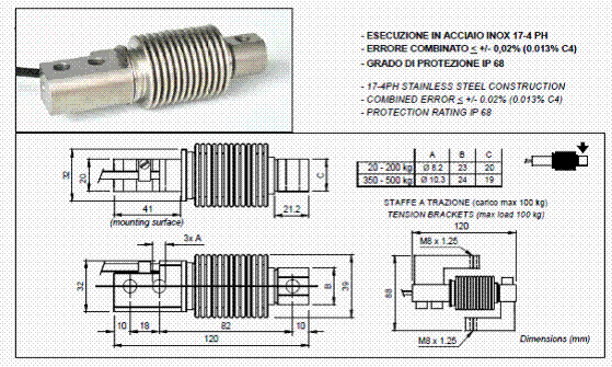 FCOL-50kg,FCOL-50kg稱重傳感器